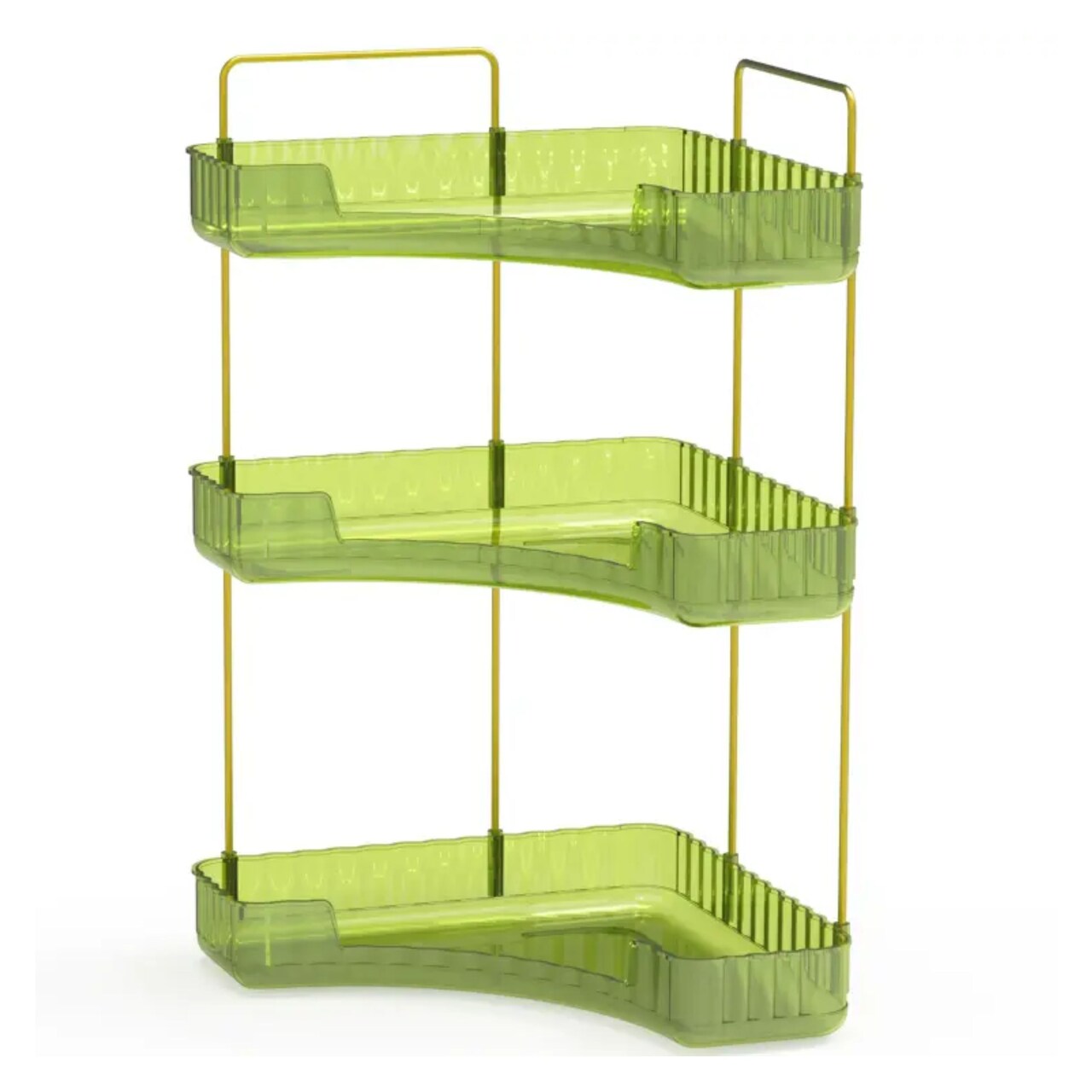 Kitcheniva 3 Tier Bathroom Countertop Organizer Makeup Storage Green